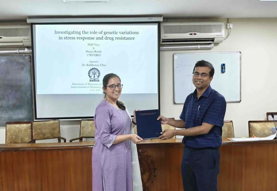 Dr. Shreya Routh earning her doctorate